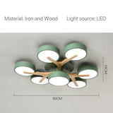 Nordic Modern Macaron Ceiling Lamp Chandelier Bedroom Minimalist Wood Home Decor Living Room Kitchen LED Lighting Fixtures