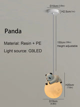 Children's Room Little Bear Pendant Lights LED Minimalist Chandelier Nordic Home Decoration Bedroom Bedside Hanging Lamp Fixture