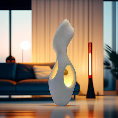 Nordic Wabi- Sabi E27 Floor Lamps for Living Room Hollow Out Art Bedroom Loft Bedside Lamps Led Lights Standing Light Room Decors