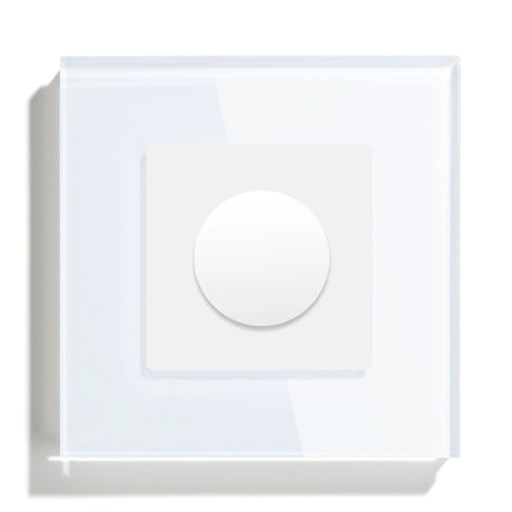 Dimmer Light Switch Adjustable Rotary Knob Crystal Glass Mechanical LED Dimmable Brightness Memory Wall Mounted Switches