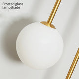 Modern Gold Glass Globe Wall Sconce - Elegant LED Lamp for Bedroom & Living Room