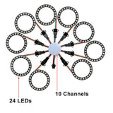 LED Sparkle Ring Light Circle Module WS2812B Individually Addressable RGB Atmosphere Lamp 17 Key Music Remote Control for Party