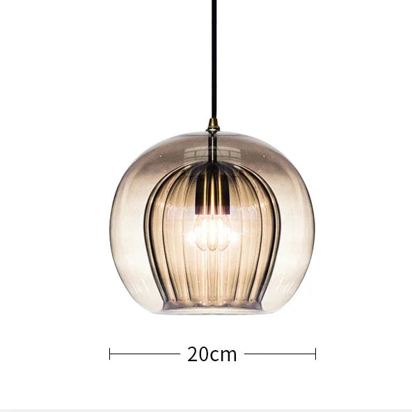 Nordic Modern Glass Pendant Lamp - Minimalist Kitchen Island Hanging Light