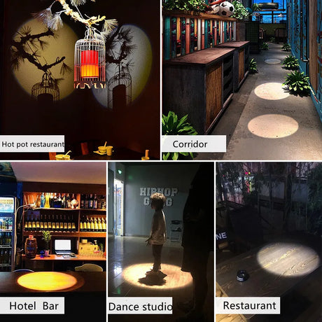 Spotlights Background LED Track light Lamp Round 7w 10w 15w 20w 30w 110-220V Cob KTV Bar Restaurant Cafes Museum Zoom Light Lighting