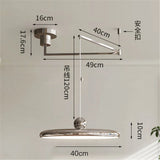 French Rocker Chrome LED Chandelier - Displaceable Modern Hanging Lamp