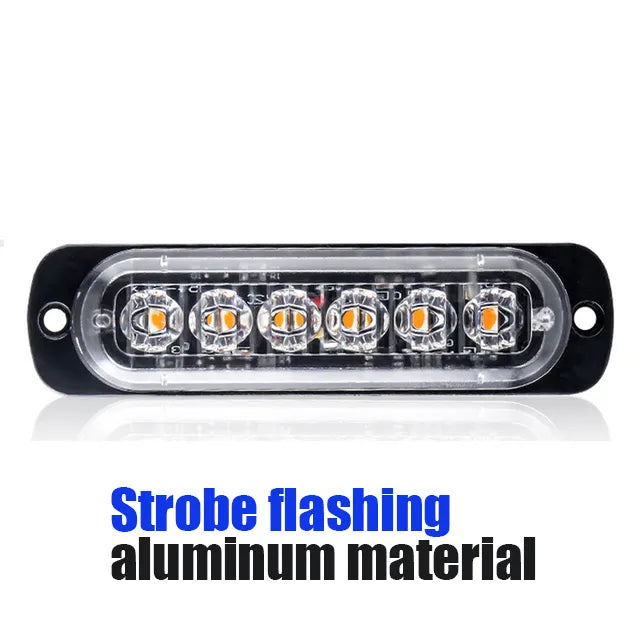 1pcs Led Strobe Warning Light Cheap Strobe Grille Flashing Lightbar Truck Car Beacon Lamp Amber Traffic Light 12V 24V Car Light