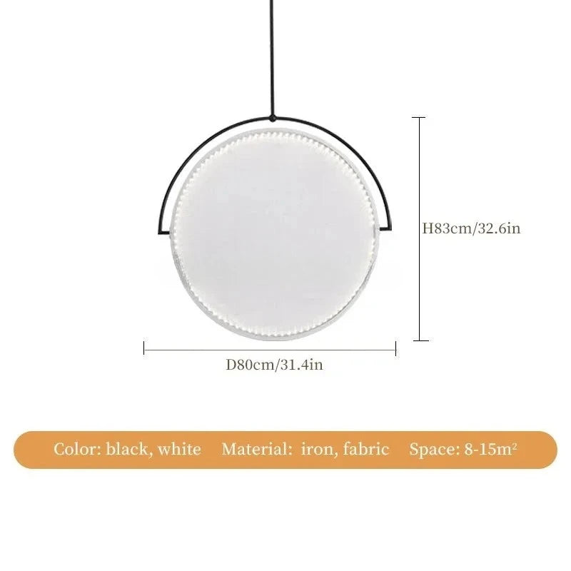 Nordic Restaurant Pendant Lights Creative and Personalized Dining Table Lights Modern and Minimalist Art Fabric Pendant Lamps