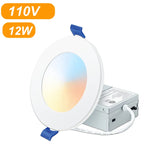 9W 12W LED Downlight with Night Light Mode - 3-Mode Recessed Ceiling Lamp