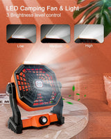 D2 USB Portable Rechargeable Adjustable Speed Lantern Camping Fishing Fan Flashlight With Led Lights For Tent Camping Supplies