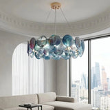 Colorful Italian Murano Glass Ceiling Chandelier - Luxury Handblown Pendant Light Fixture for Living Room, Bedroom & Hotel Lobby Decor