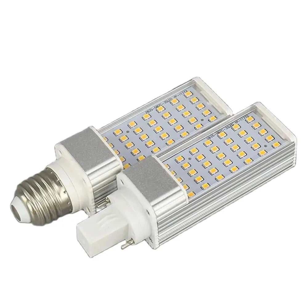 E27 & G24 LED Corn Bulb Horizontal Plug Light (7W–25W, AC 85–265V, 3000K–6000K)
