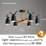 Log chandelier living room bedroom ceiling pendant light fixtures kitchen ceiling lighting deer design e27 light