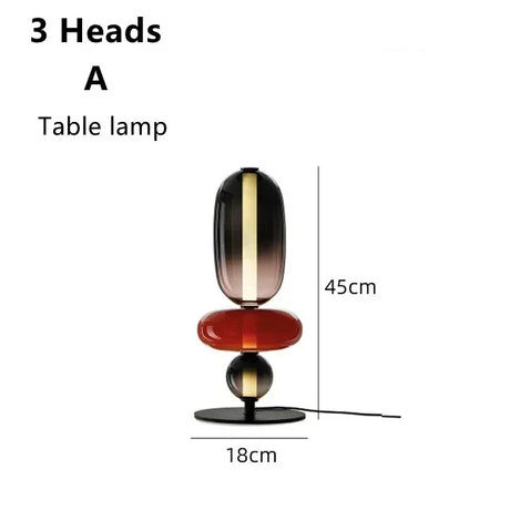 Italian Creative Colored Glass Designer LED Floor Light Living Room Bedroom Study Table Lamp Indoor Lighting Decors Candy Lights