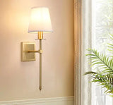 American Copper Wall Lamp Gold Bedroom Bedside Wall Decoration Light Living Room Background Villa Aisle Corridor Wall Sconces