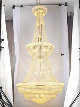 Light Luxury Loft Duplex Crystal Chandelier Villa Chandelier Staircase Long Chandelier European-style Large Chrome Chandelier