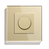 Mechanical Dimmer Switch Led Dimmable Wall Light Switches EU Standard Lamp Switch Brightness Adjustable Glass Frame 10A