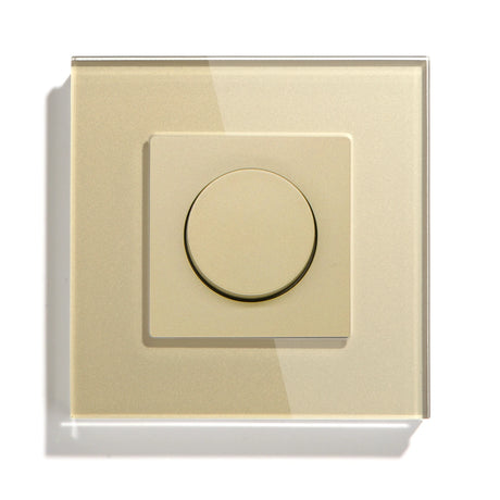 Mechanical Dimmer Switch Led Dimmable Wall Light Switches EU Standard Lamp Switch Brightness Adjustable Glass Frame 10A