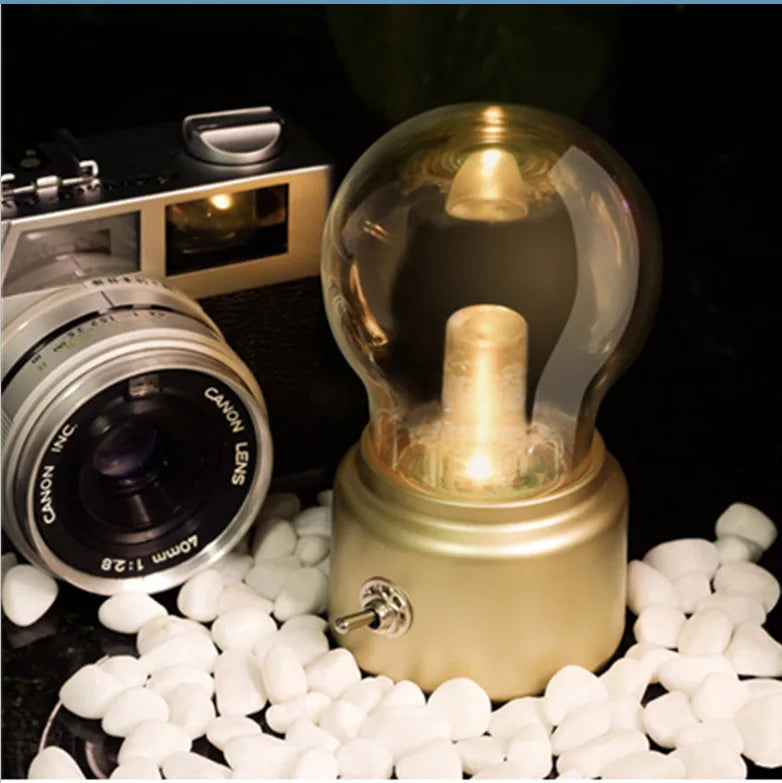 Led bulb Classical blowing desk lamp decoration light Retro USB Rechargeable Night Light Desk Table LED Lamp Decors Lights