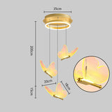 Nordic Luxury Creative Art Modern Transparent Butterfly LED Pendent Lamp Living Room Bedroom Background Acrylic Home Decoration