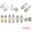Car LED Lights Interior Lights 6000K 12V T10 168 2825 W5W 921 Kit For Car Vehicle Map Dome Door Trunk License Plate Light Bulb
