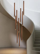 Modern Stair Chandelier Nordic Luxury Minimalist Pendant Light Villa Living Room Lighting LED Showroom Ceiling Lamps Chandelier