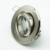 IP44 Zinc Alloy with Glass Lens GU10 LED Spotlight Fitting Mounting Frame White Satin nickel Round Ceiling Lamp Fixture