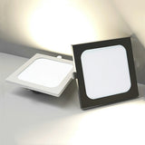 Ultra-Thin Square LED Recessed Downlight - 9W 12W 24W Ceiling Grille Panel