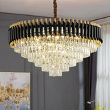 Modern Luxury Crystal LED Chandelier E14 Ceiling Pendant Light for Villa Hotel Lobby Living Dining Bedroom Indoor Decor Lighting