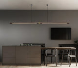 Modern Copper Circular Corner Design Pendant Lights Restaurant Office Dining Room Nordic Style Black Walnut LED Pendant Lamps
