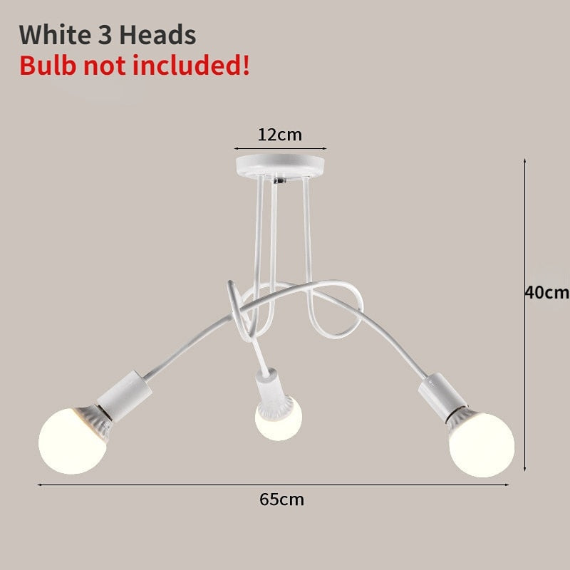 Simple Retro Chandeliers Creative Industrial Style Ceiling Cheap Flush Light Fixtures for Dining Kitchen Lobby Bed Living Room