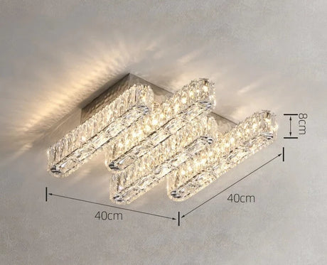 Modern Foyer Luxury 3 Dimmable Ceiling Chandelier Light Lustre K9 Crystal Liner Ceiling Lamp Indoor Lighting Decors Led Luminaire