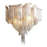 Modern Led Tassels Chain Ceiling Chandelier Aluminum Luxury Chain Ceiling Light Living Room Bedroom Kitchen Villa Decor