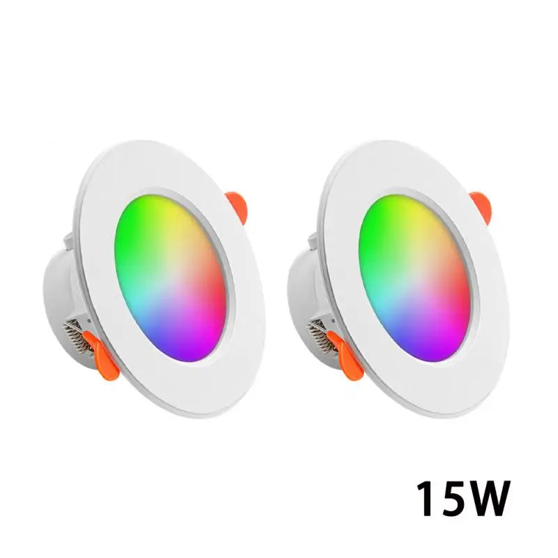 LED Smart Downlight Indoor Light Spotlight Tuya Bluetooth Control 10W 15W RGB+CW+WW AC 85-265V Ceiling Light Decoration