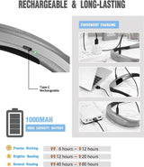 Student LED Neck Reading Light Dimmable Eye-caring lamps Bendable Arms Rechargeable Long Lasting Book Lighting For Hot Sell