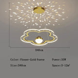 Modern Creative Star Children's Room LED Chandeliers for Bedroom Study Design Ring Lamp Home Decors Cartoon Warm Lighting Fixture