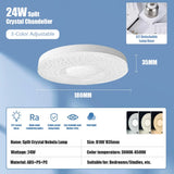 3-Color Crystal LED Light Bulb (E27 Screw Socket) - Super Bright Eye Protection Energy Saving Lamp for Home Living Room & Bedroom Decor