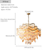 Luxury Shell Hanging Lamp for Ceiling French Living Room Pendant Light Bedroom Crystal Chandelier Home Decorations Luster LED