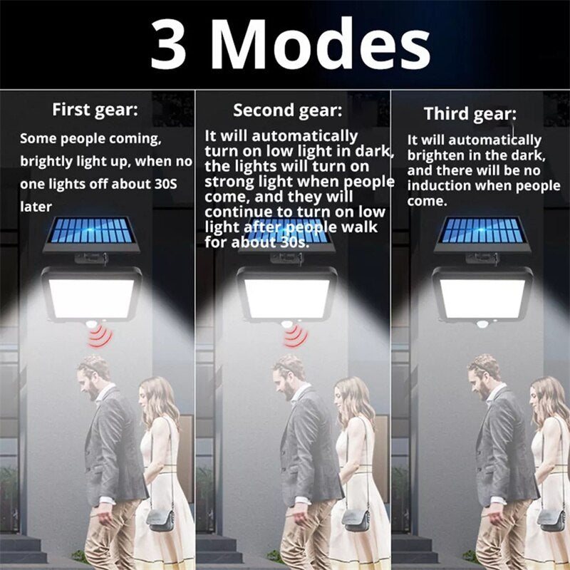 Solar Lights Outdoor PIR Motion Sensor COB Solar Led Light Outdoor Powered By Sunlight Wall Street Lamp Waterproof Home Garden