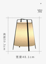 Japanese Style Quiet Wind Floor Lamp Chinese Modern Minimalist Living Room Bedroom Restaurant Fabric Retro Table Lamp Decoration