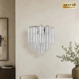 Italian Murano Glass LED Wall Lamp - Luxury Decorative Sconce Light Fixture for Bedroom Bedside, Living Room & Restaurant
