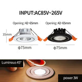Recessed mini Spotlight 1w 3w LED ceiling light 110 volt 220V indoor embedded small downlight with driver set