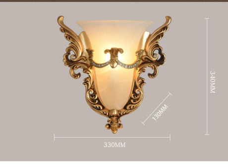  European Style Unique Angel Wing Wall Lamp Warm Vintage LED Home Lighting Decoration Bedroom Living Dining Corridor Lamp