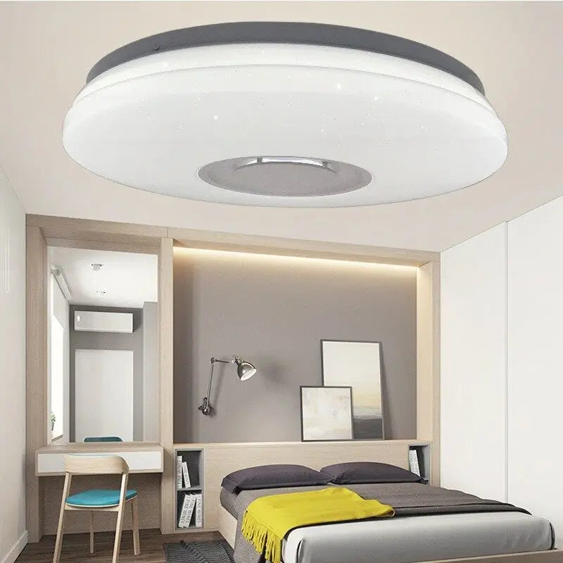 72W LED Starlight Ceiling Light with bluetooth Music Speaker Dimmable Flying Saucer Lamp