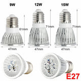 High Brightness LED Spotlight Bulb - E27 E14 GU10 MR16 Base (9W 12W 15W)