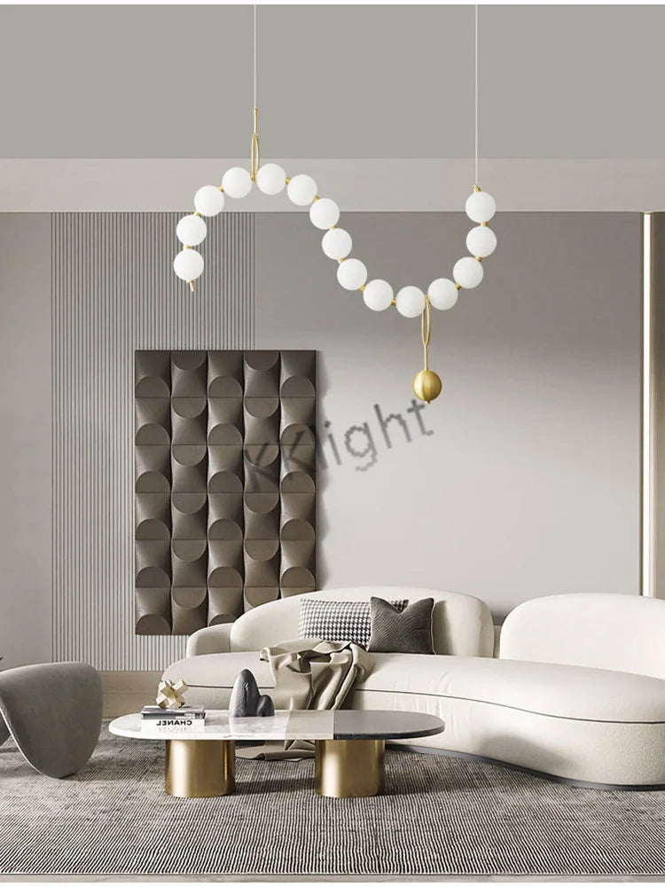 Modern All Copper LED Chandelier Ligthing Lustre Living Dining Room kitchen Art Decor Pendant Lights Indoor Hanging Lamp Fixture