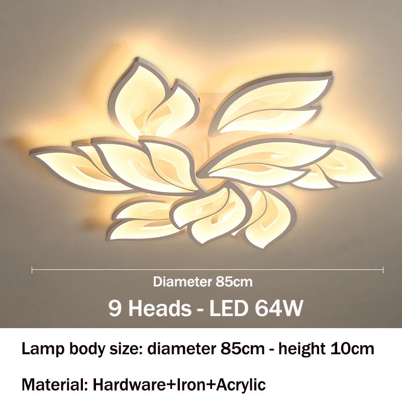 Modern LED Ceiling Chandeliers Light for Living Dining Room Bedroom Ceiling Lamps  With Remote Control Dimmable Lights Fixtures