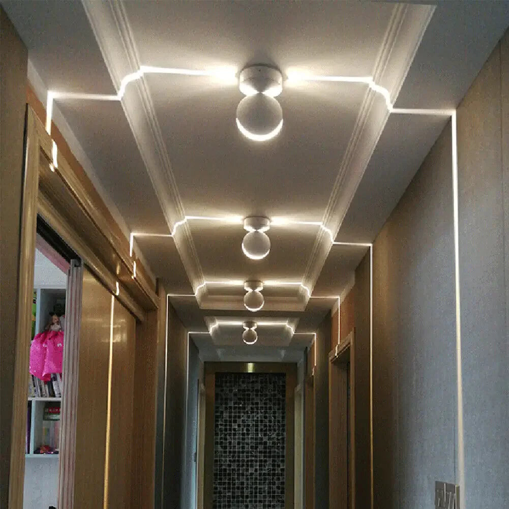 9W Round LED Window Sill Light (360° Beam Angle) - Architectural Trick Light Wall Sconce for Window Frames, Hotel Corridors & Bars