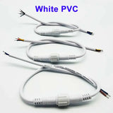 5/10/20/50/100Pairs 2Pin 3Pin 4Pin 5Pin Male To Female Jack LED Connector IP68 Waterproof Black White Cable For LED Strip Light