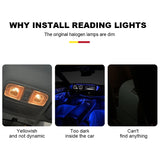 12-24V LED Car Interior Light Bar - Ceiling Reading Lamp with On/Off Switch