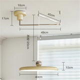 French Rocker arm Hanging Chandelier Light Fixture  Folding LED Colorful Pendant Lamp for Living Room Dining Room Bedroom